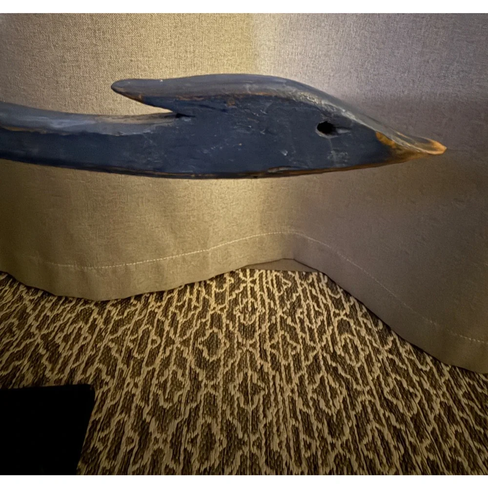 🐦 Signed Vintage Hand-Carved Wooden Bird Sculpture Folk Art 26” Luigi Rossi